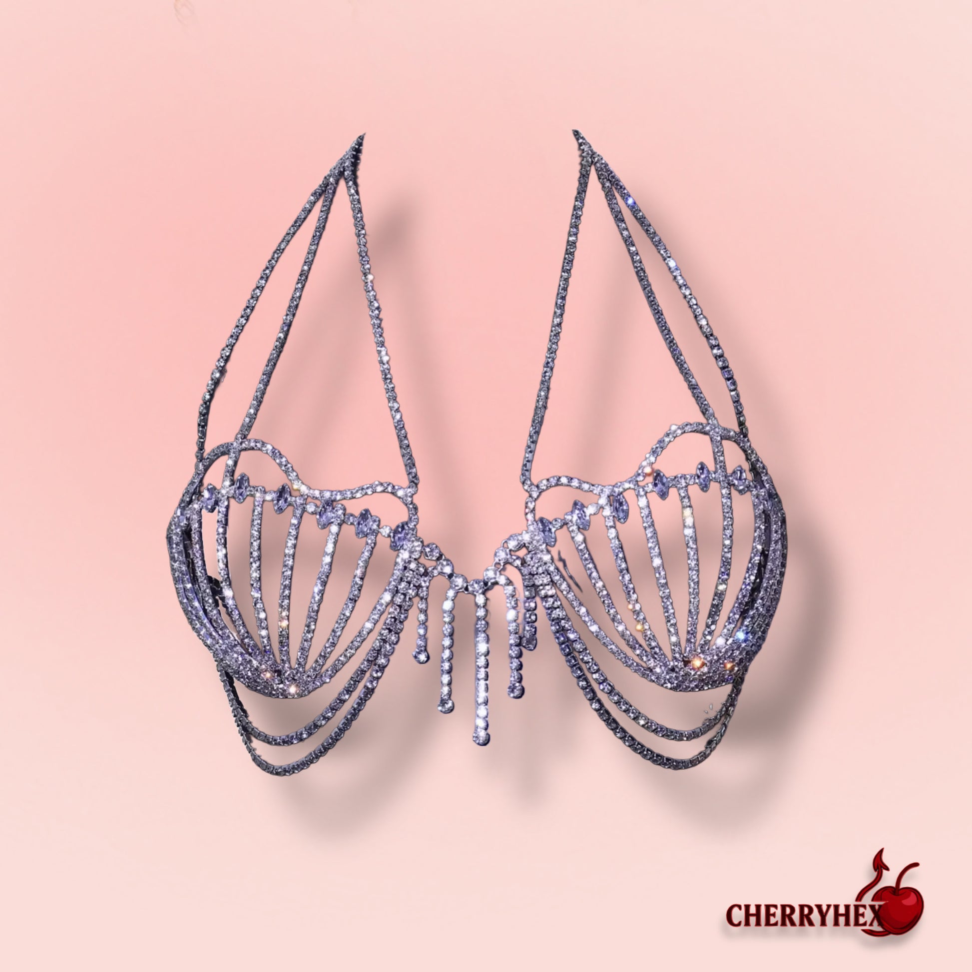 Siren’s Drape Crystal Body Bra